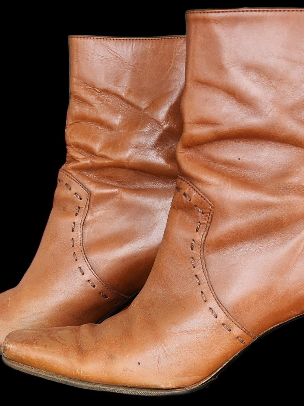 Classic Brown Leather Women's Ankle Boots